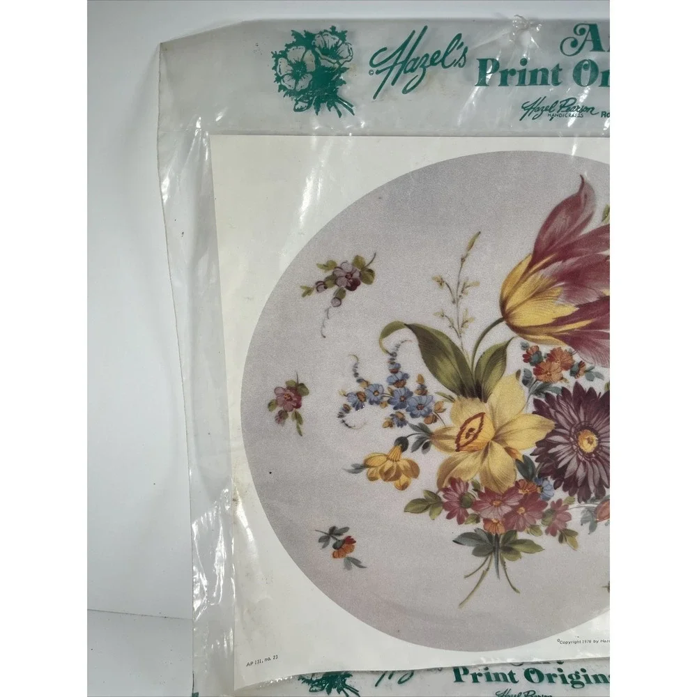 Vintage Hazel Pearson Handicrafts Art Print Originals Lot of 2‎ Transfers